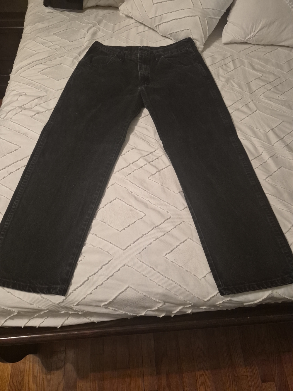 Rustler Men's Black Straight Jeans